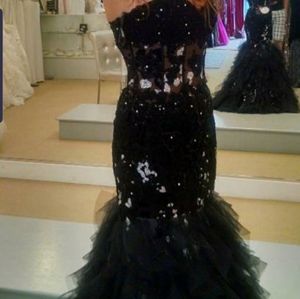 Jovani mermaid black gown